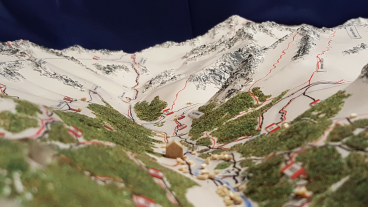 Mappa interattiva e plastica itinerari Valle Aurina